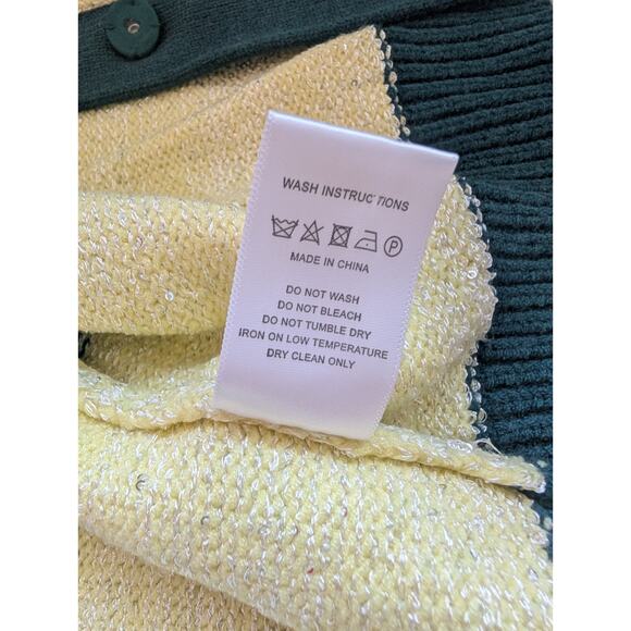 NWT OLIVIA RUBIN Mika Oversize Cardigan Sequin Pearl Size XS Stripe #2B432 - Picture 13 of 14